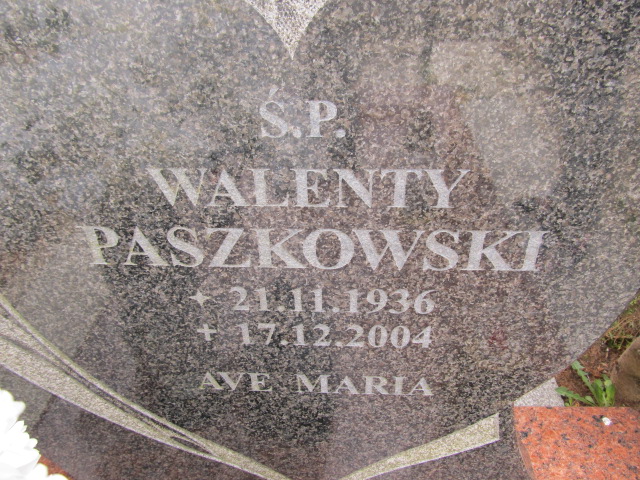 Walenty Paszkowski 1936 Malbork - Grobonet - Wyszukiwarka osób pochowanych