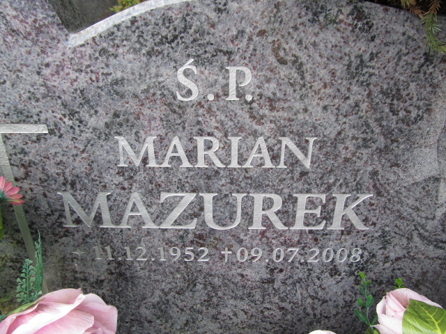 Marian Mazurek 1952 Malbork - Grobonet - Wyszukiwarka osób pochowanych