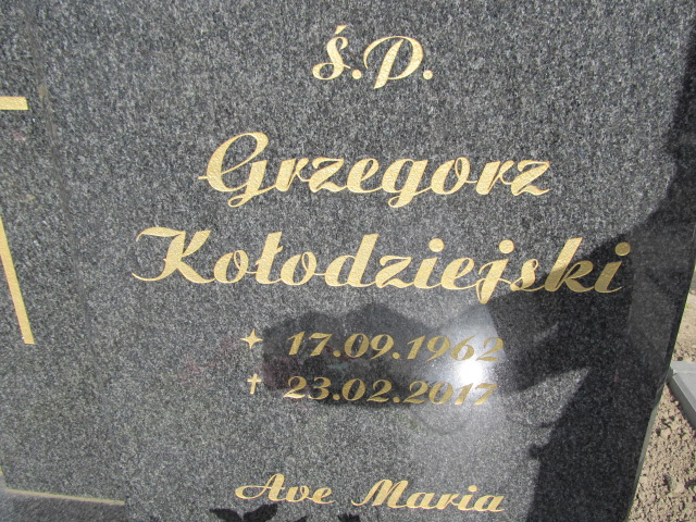 Grzegorz Kołodziejski 1962 Malbork - Grobonet - Wyszukiwarka osób pochowanych