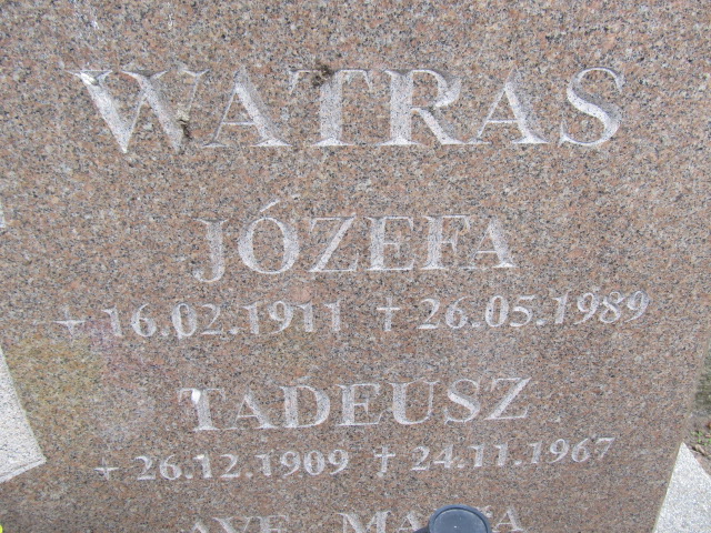Tadeusz Watras 1909 Malbork - Grobonet - Wyszukiwarka osób pochowanych