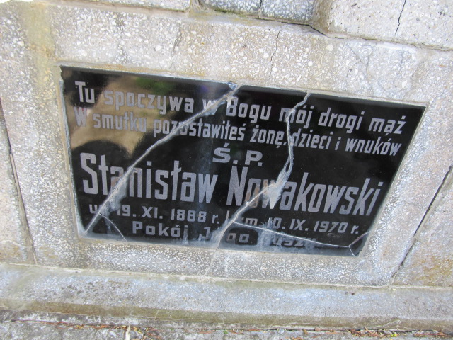 Stanisław Nowakowski 1888 Malbork - Grobonet - Wyszukiwarka osób pochowanych
