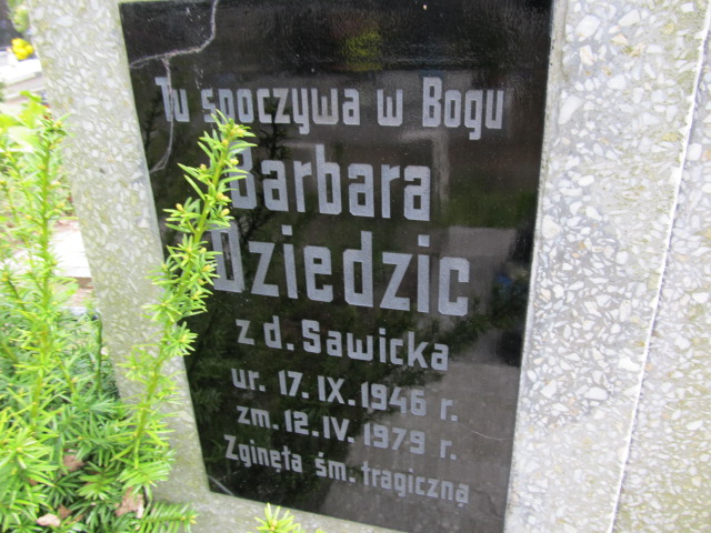 Barbara Dziedzic 1946 Malbork - Grobonet - Wyszukiwarka osób pochowanych