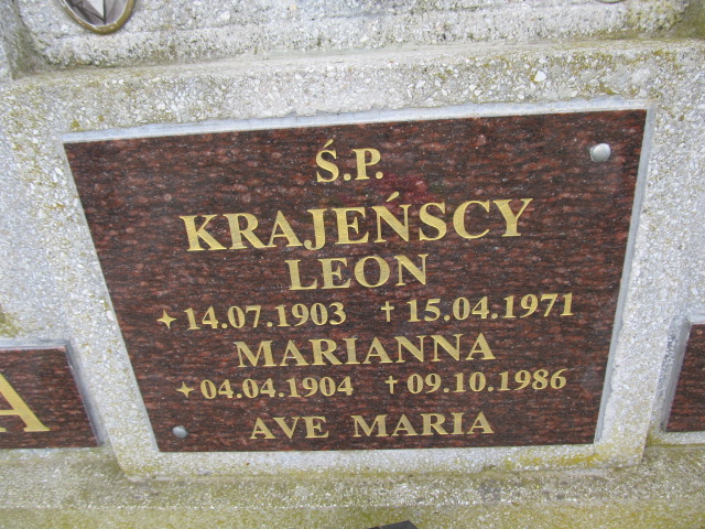 Marianna Krajeńska 1904 Malbork - Grobonet - Wyszukiwarka osób pochowanych