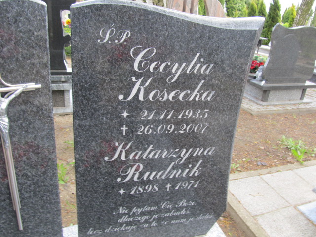 Cecylia Kosecka 1935 Malbork - Grobonet - Wyszukiwarka osób pochowanych