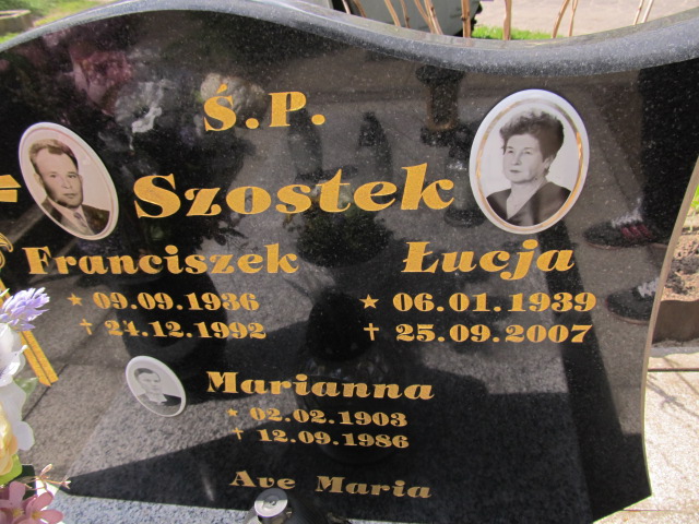 Franciszek Szostek 1936 Malbork - Grobonet - Wyszukiwarka osób pochowanych