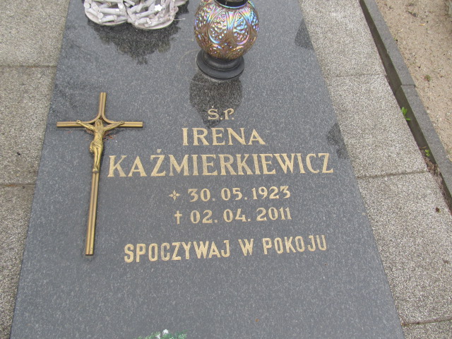 Irena Każmierkiewicz 1923 Malbork - Grobonet - Wyszukiwarka osób pochowanych