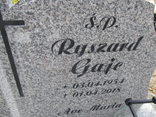 Ryszard Gajc 1954 Malbork - Grobonet - Wyszukiwarka osób pochowanych