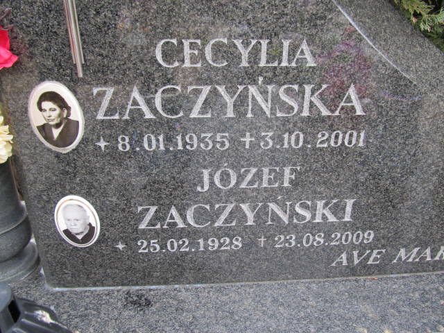 Cecylia Zaczyńska 1935 Malbork - Grobonet - Wyszukiwarka osób pochowanych