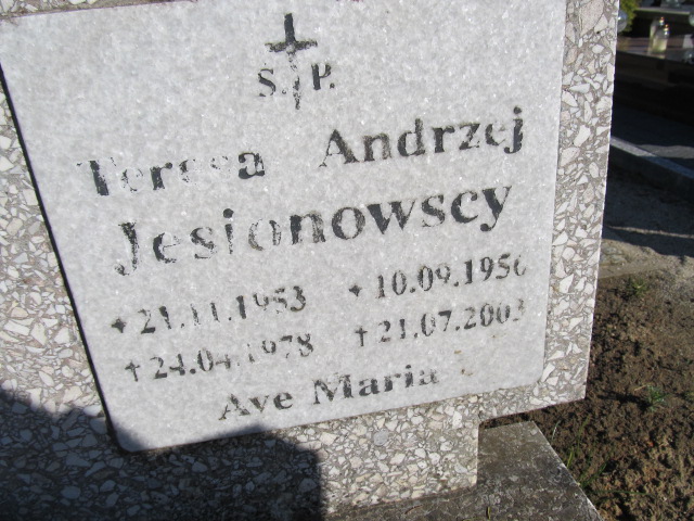 Teresa Jesionowska 1953 Malbork - Grobonet - Wyszukiwarka osób pochowanych