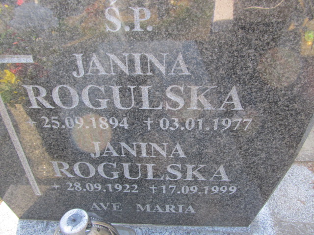 Janina Rogulska 1922 Malbork - Grobonet - Wyszukiwarka osób pochowanych