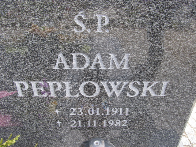 Adam Pepłowski 1911 Malbork - Grobonet - Wyszukiwarka osób pochowanych