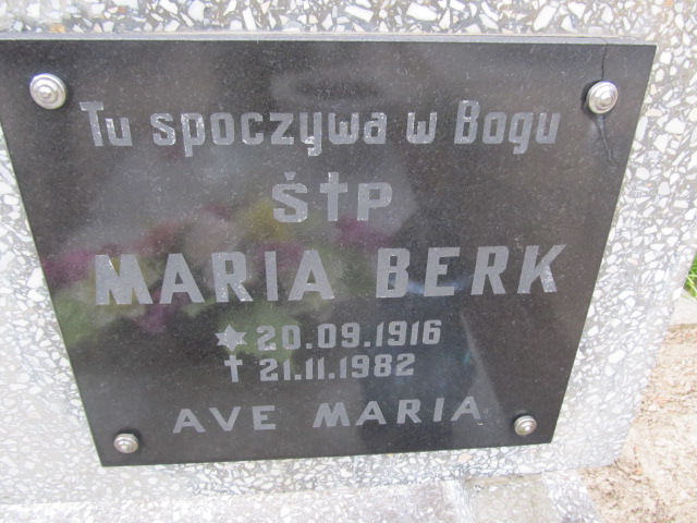 Maria Berk 1916 Malbork - Grobonet - Wyszukiwarka osób pochowanych