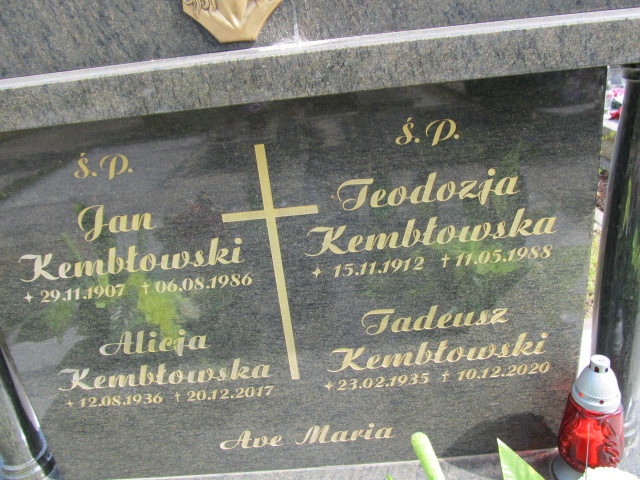 Krzysztof Kembłowski 1956 Malbork - Grobonet - Wyszukiwarka osób pochowanych