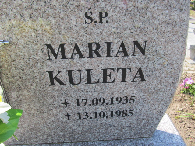 Marian Kuleta 1935 Malbork - Grobonet - Wyszukiwarka osób pochowanych