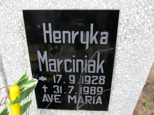 Henryka Marciniak 1929 Malbork - Grobonet - Wyszukiwarka osób pochowanych